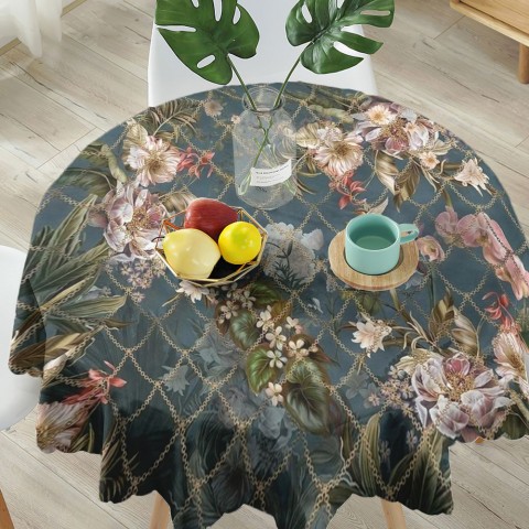 Полотняная 3D скатерть для стола «Роскошная оранжерея» вид 5