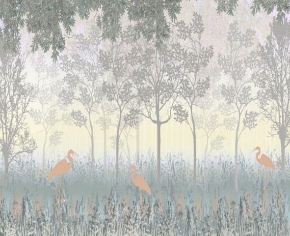3D Скатерть «Туманный лес» вид 1