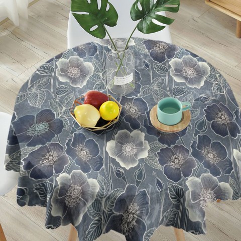 Габардиновая 3D скатерть на кухню «Поляна в волшебном саду» вид 5