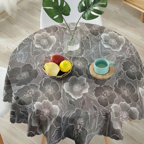 Полотняная скатерть на кухонный стол «Волшебный сад на закате» вид 5