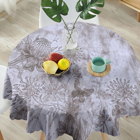 Текстильная 3D скатерть на кухонный стол «Таинственная поляна» вид 5