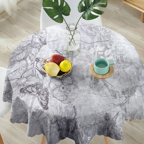Габардиновая 3D скатерть на кухонный стол «Туманная поляна» вид 5