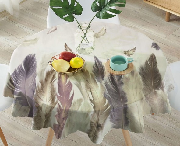 3D Скатерть «Изгородь из перьев» вид 4