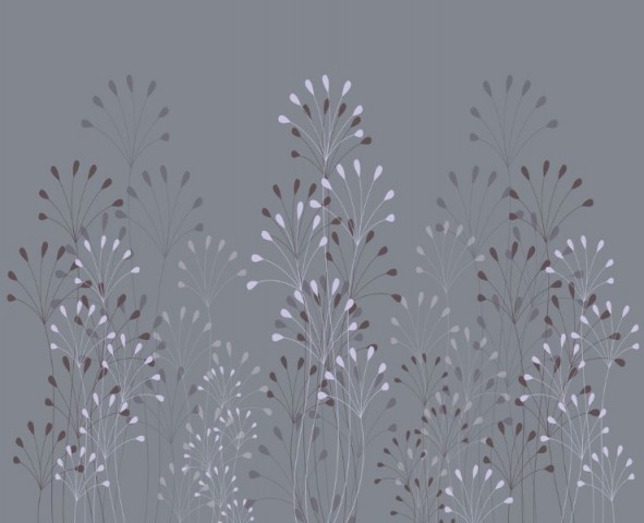 3D Скатерть «Изящные соцветия с гранитным оттенком» вид 1