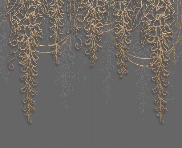3D Скатерть «Ажурные ветви в лавровом оттенке» вид 1