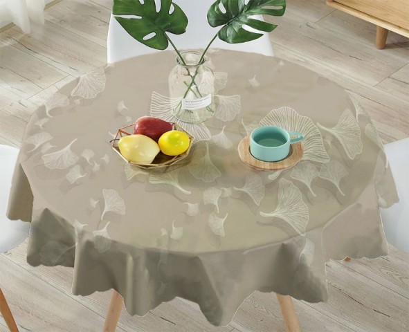 3D Скатерть «Круговорот из цветочных зонтиков на светлом» вид 4