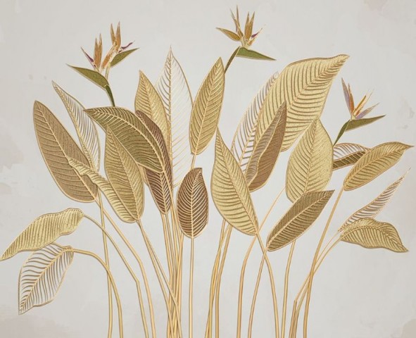 3D Скатерть «Золотые листья» вид 1