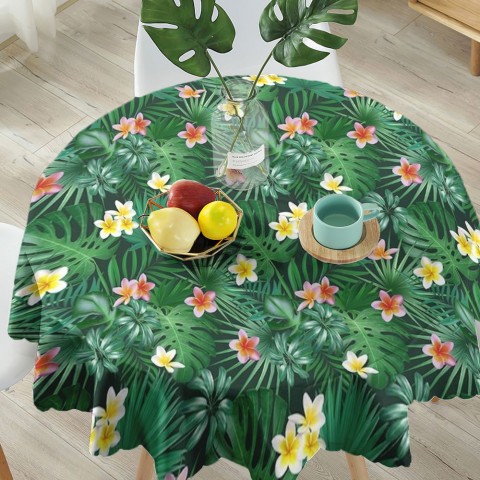 Габардиновая скатерть на обеденный стол «Магнолия в тропиках» вид 5