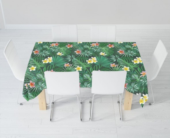 Габардиновая скатерть на обеденный стол «Магнолия в тропиках» вид 6