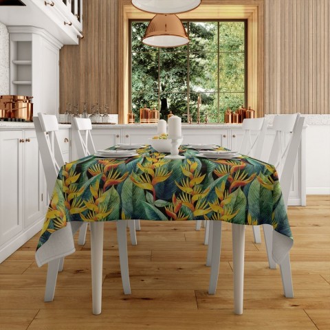 Текстильная скатерть на кухонный стол «Тропическая мелодия» вид 2