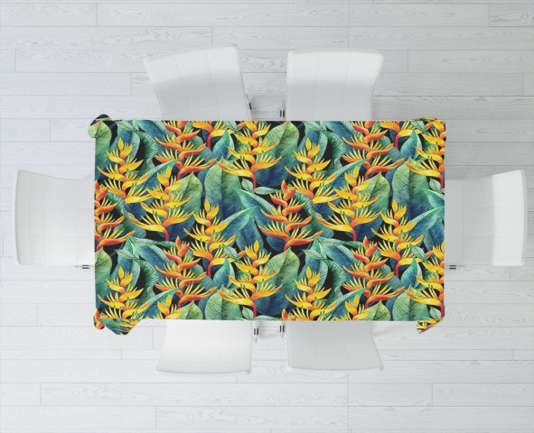 Текстильная скатерть на кухонный стол «Тропическая мелодия» вид 3