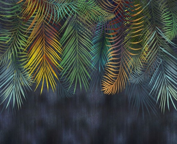 3D Скатерть  «Занавес из ярких листьев» вид 1