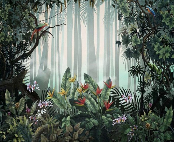 3D Скатерть  «В глубине тропического леса» вид 1