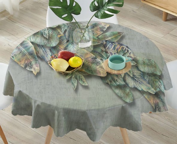 3D Скатерть  «Букет из неоновых листьев» вид 4