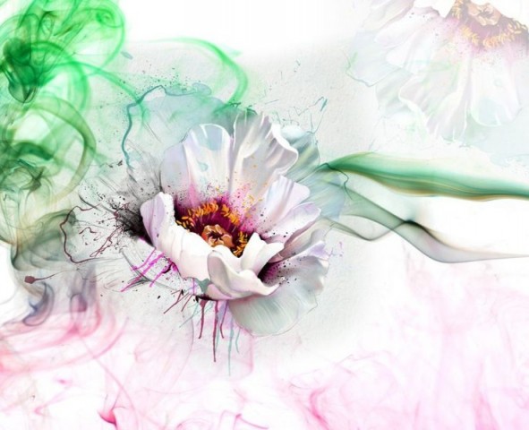 3D Скатерть «Красочный цветок» вид 1