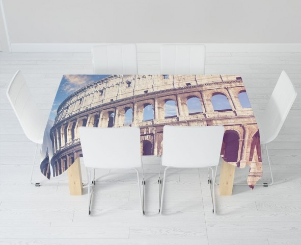 Тканевая 3D скатерть для стола «Колизей» вид 6