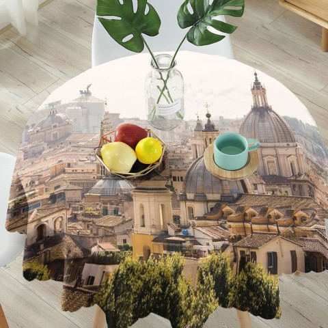 Текстильная скатерть на кухонный стол «Крыши Рима» вид 5