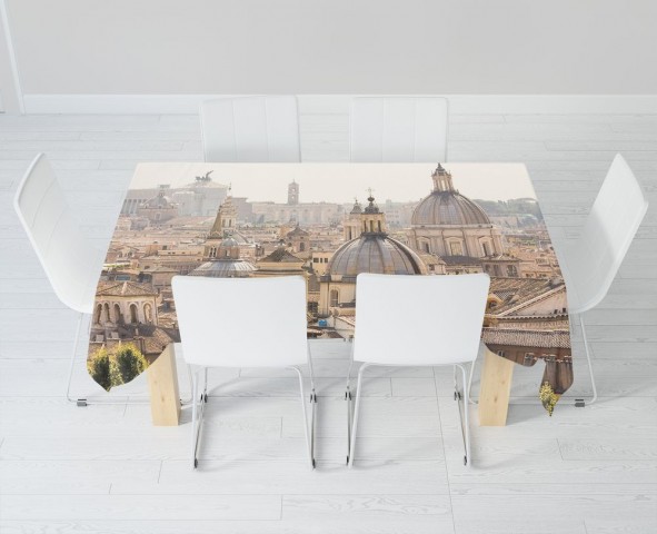 Текстильная скатерть на кухонный стол «Крыши Рима» вид 6