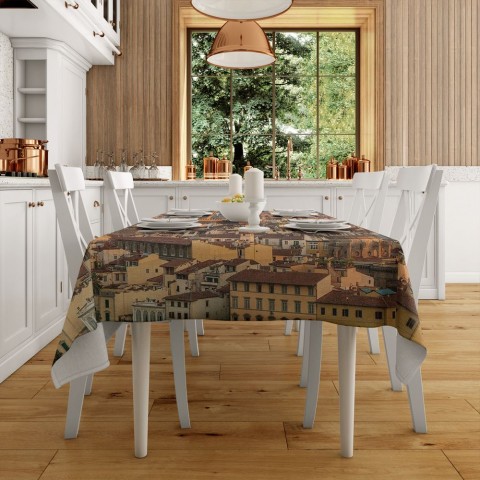 Габардиновая скатерть на кухонный стол «Итальянский собор» вид 2