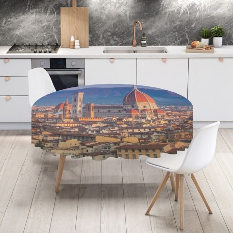 Габардиновая скатерть на кухонный стол «Итальянский собор» вид 4
