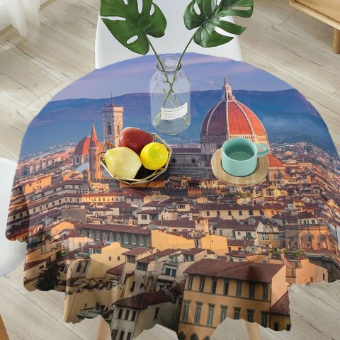 Габардиновая скатерть на кухонный стол «Итальянский собор» вид 5