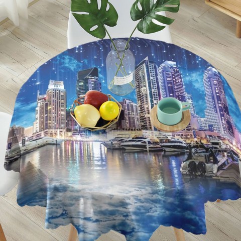 Текстильная скатерть на обеденный стол «Звездная ночь» вид 5