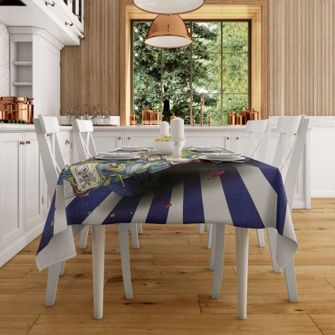 Габардиновая скатерть на кухонный стол «Красочный бумер» вид 2