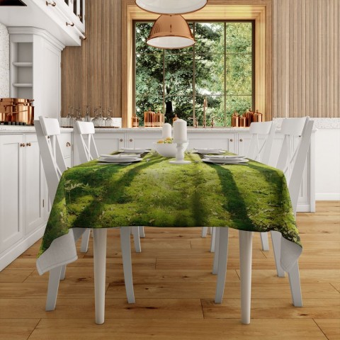 Текстильная 3D скатерть для стола «Солнечный лес» вид 2