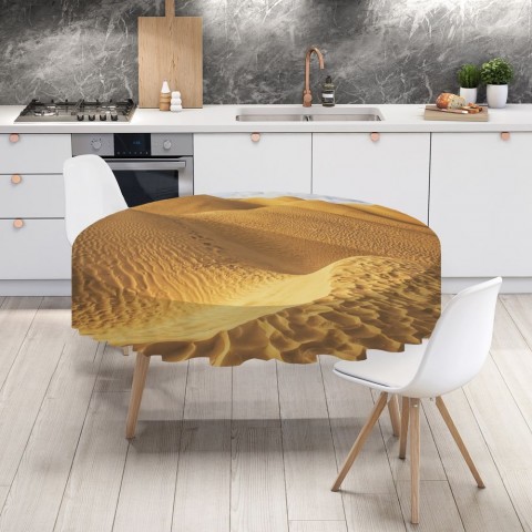 Полотняная 3D скатерть на кухонный стол «Пески пустыни» вид 4