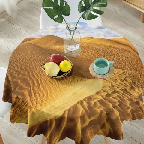 Полотняная 3D скатерть на кухонный стол «Пески пустыни» вид 5
