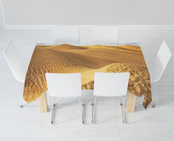 Полотняная 3D скатерть на кухонный стол «Пески пустыни» вид 6
