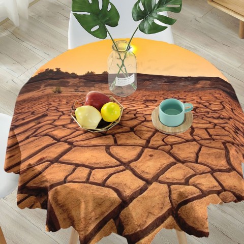 Тканевая 3D скатерть на кухонный стол «Засушливая пустыня» вид 5