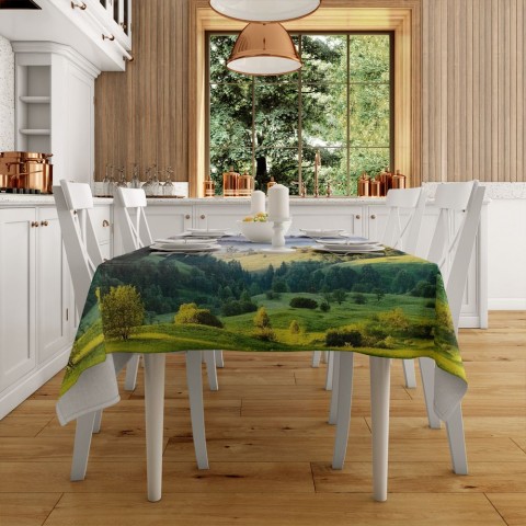 Текстильная скатерть для стола «Альпийское утро» вид 2