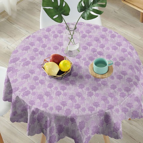 Текстильная скатерть на обеденный стол «Цветочный этюд» вид 5