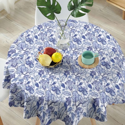 Текстильная скатерть на кухню «Цветочный узор в стиле прованс» вид 5