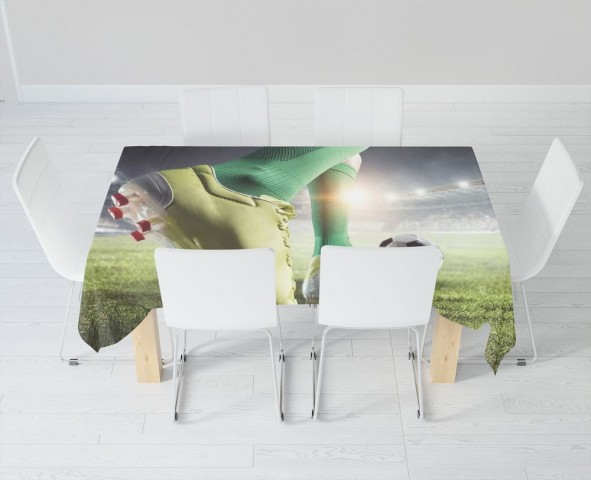 Тканевая 3D скатерть на кухонный стол «Готовность к удару» вид 6