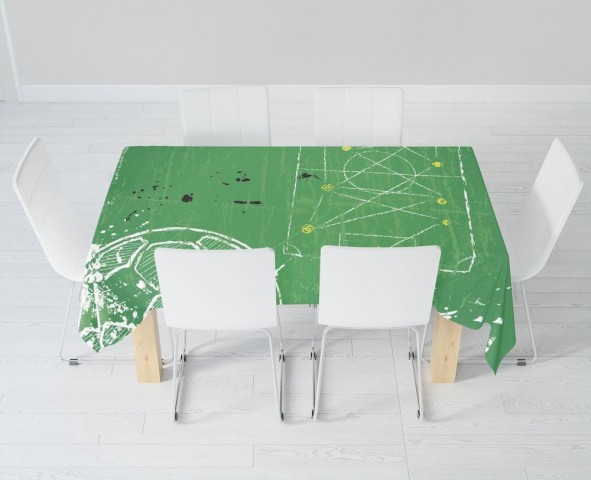 Тканевая скатерть на обеденный стол «Схема матча» вид 6