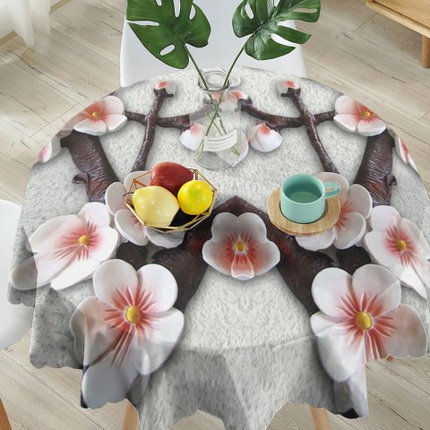 Текстильная скатерть на кухонный стол «Ветви сакуры» вид 5