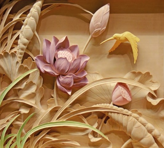Габардиновая 3D скатерть на кухонный стол «Цветы с тиснением» вид 1