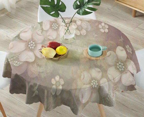 3D Скатерть «Ювелирные яблоневые цветы» вид 4