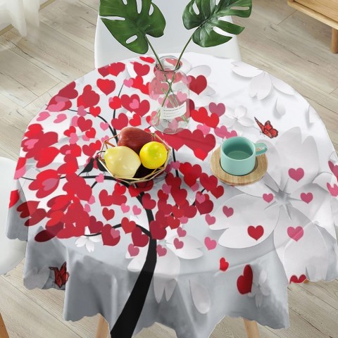 Тканевая скатерть для стола «Дерево любви» вид 5