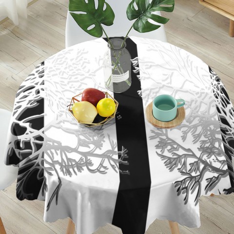Тканевая скатерть на кухонный стол «Силуэты деревьев» вид 5