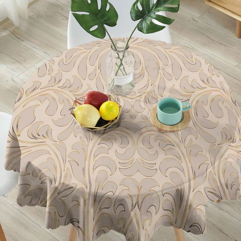 Полотняная 3D скатерть на кухонный стол «Романтический Велюр» вид 5