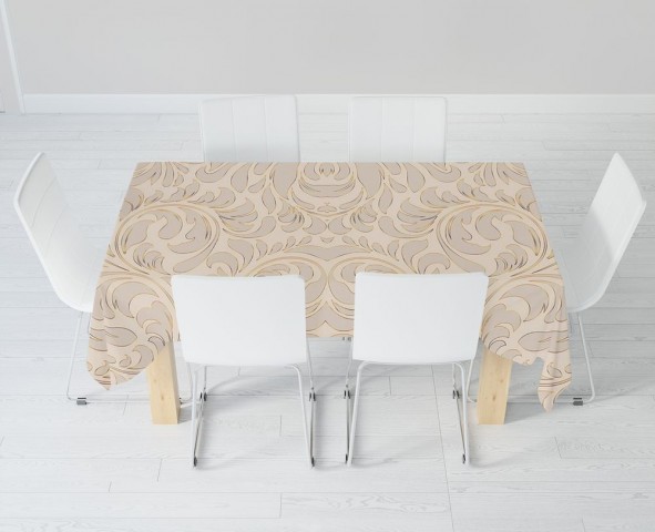Полотняная 3D скатерть на кухонный стол «Романтический Велюр» вид 6