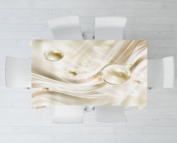 Текстильная скатерть на обеденный стол «Жемчужины в невесомости» вид 3