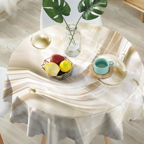 Текстильная скатерть на обеденный стол «Жемчужины в невесомости» вид 5