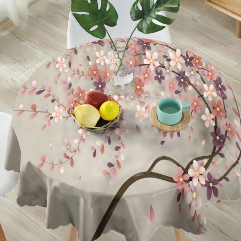 Полотняная скатерть на кухонный стол «Персиковое дерево» вид 5