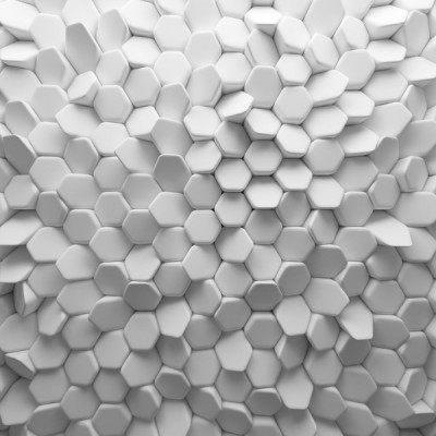 3D Фотообои «Абстракция с шестиугольными камнями»