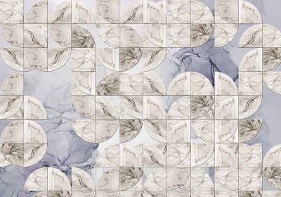 3D Фотообои «Нежная мраморная мозаика» 