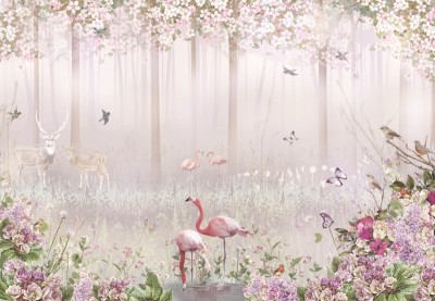 3D Фотообои «Цветущий лес»